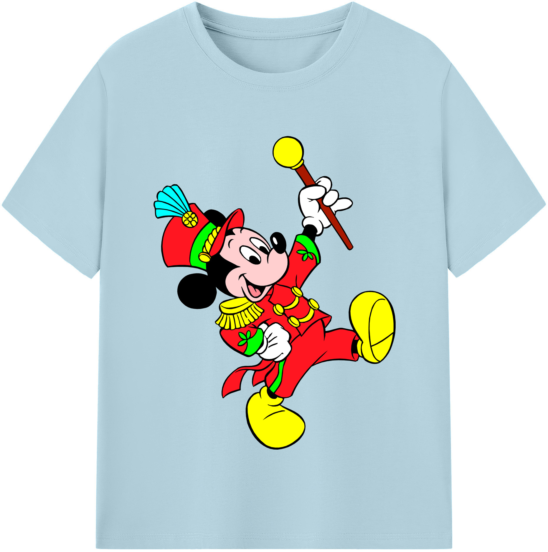（画像用） ミッキーマウス Mickey Mouse 綿100％半袖Tシャツ（フロントプリント）